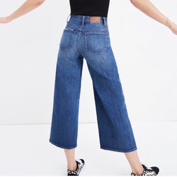 Madewell Denim - Madewell HighWaist Crop WideLeg Jeans - Bainbridge